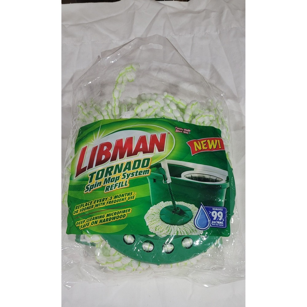 1 Libman Tornado Spin Mop System Refill Deep Cleaning Safe On Hardwood